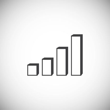 Up grow chart icon on background for graphic and web design. Simple illustration. Internet concept symbol for website button or mobile appのイラスト素材