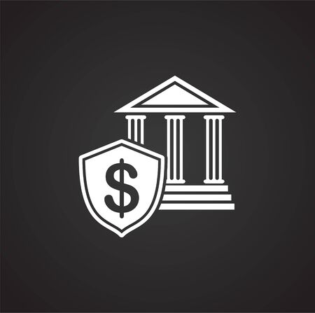 Money security related icon on background for graphic and web design. Simple illustration. Internet concept symbol for website button or mobile appのイラスト素材