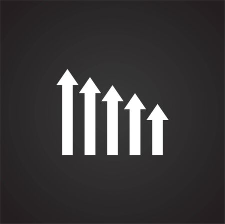 Down chart icon on background for graphic and web design. Simple illustration. Internet concept symbol for website button or mobile appのイラスト素材