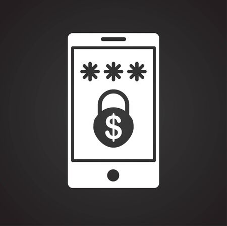 Money security related icon on background for graphic and web design. Simple illustration. Internet concept symbol for website button or mobile appのイラスト素材