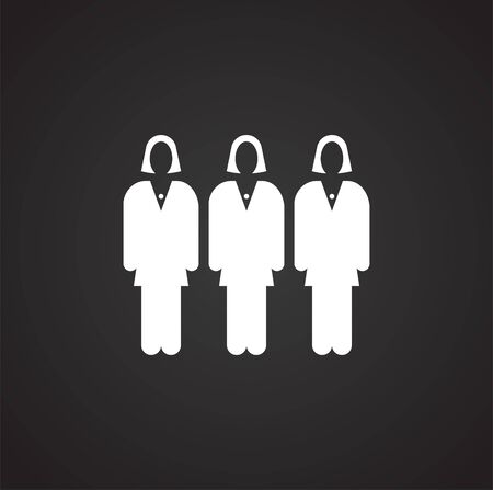 Business people related icon on background for graphic and web design. Simple illustration. Internet concept symbol for website button or mobile appのイラスト素材