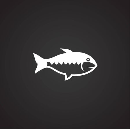 Seafood related icon on background for graphic and web design. Simple illustration. Internet concept symbol for website button or mobile appのイラスト素材
