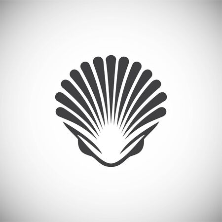 Seafood related icon on background for graphic and web design. Simple illustration. Internet concept symbol for website button or mobile appのイラスト素材