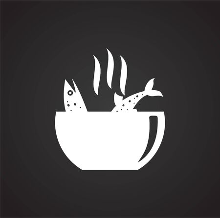 Seafood related icon on background for graphic and web design. Simple illustration. Internet concept symbol for website button or mobile appのイラスト素材