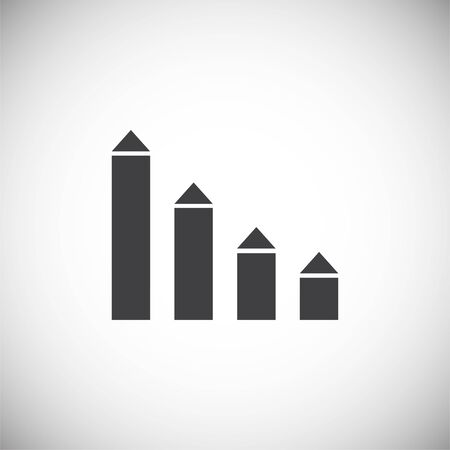 Down chart icon on background for graphic and web design. Simple illustration. Internet concept symbol for website button or mobile appのイラスト素材