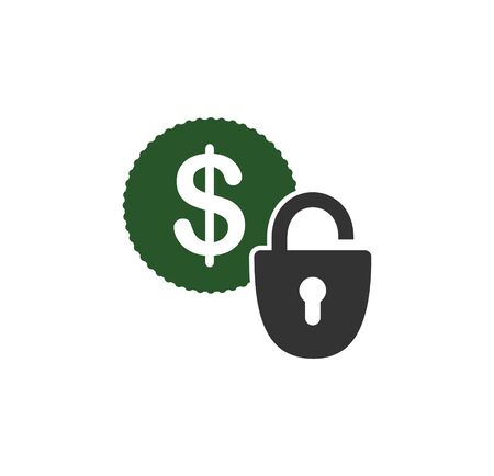 Money security related icon on background for graphic and web design. Simple illustration. Internet concept symbol for website button or mobile appのイラスト素材