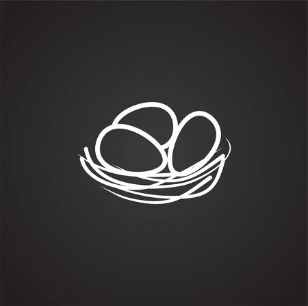 Egg related icon on background for graphic and web design. Simple illustration. Internet concept symbol for website button or mobile appのイラスト素材