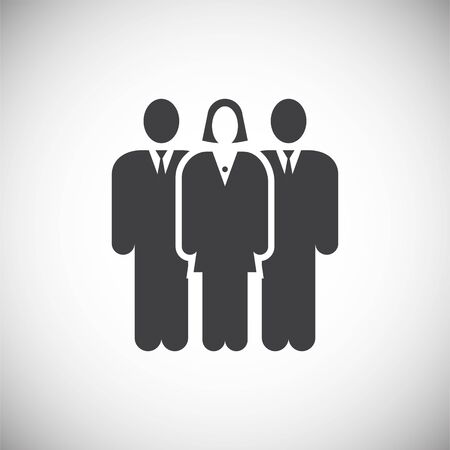 Business people related icon on background for graphic and web design. Simple illustration. Internet concept symbol for website button or mobile appのイラスト素材