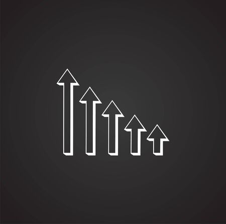 Down chart icon on background for graphic and web design. Simple illustration. Internet concept symbol for website button or mobile appのイラスト素材