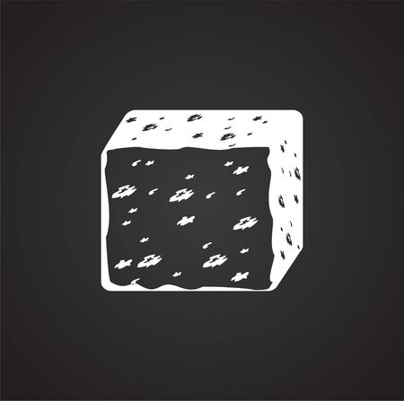 Cheese related icon on background for graphic and web design. Simple illustration. Internet concept symbol for website button or mobile appのイラスト素材