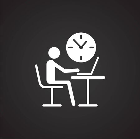 Time management related icon on background for graphic and web design. Simple illustration. Internet concept symbol for website button or mobile appのイラスト素材
