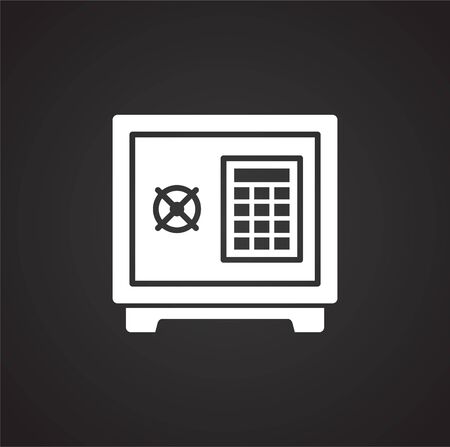 Money safe icon on background for graphic and web design. Simple illustration. Internet concept symbol for website button or mobile appのイラスト素材