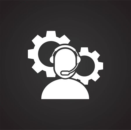 Service related icon on background for graphic and web design. Simple illustration. Internet concept symbol for website button or mobile appのイラスト素材