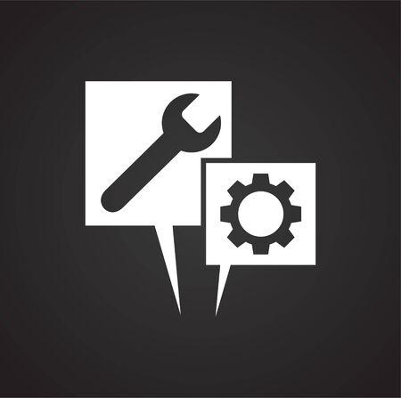 Service related icon on background for graphic and web design. Simple illustration. Internet concept symbol for website button or mobile appのイラスト素材