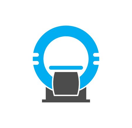 Body scan related icon on background for graphic and web design. Simple illustration. Internet concept symbol for website button or mobile appのイラスト素材