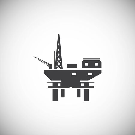 Oil rig related icon on background for graphic and web design. Simple illustration. Internet concept symbol for website button or mobile appのイラスト素材