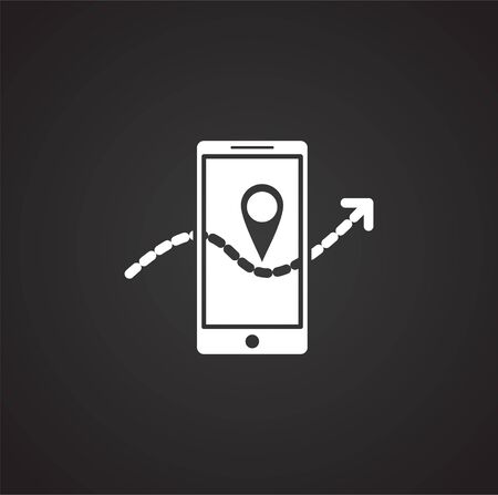 Smartphone related icon on background for graphic and web design. Simple illustration. Internet concept symbol for website button or mobile appのイラスト素材