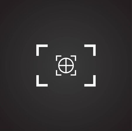 Viewfinder icon on background for graphic and web design. Simple illustration. Internet concept symbol for website button or mobile appのイラスト素材