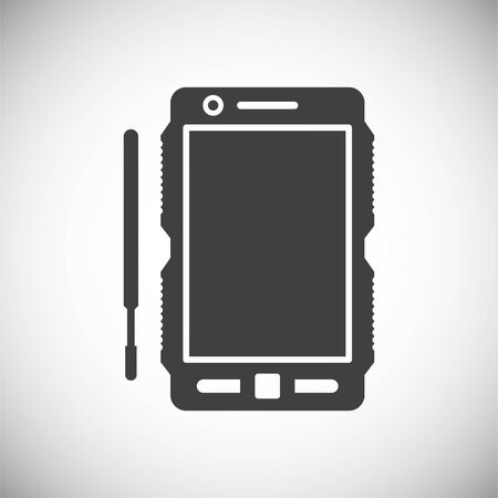 Smartphone related icon on background for graphic and web design. Simple illustration. Internet concept symbol for website button or mobile appのイラスト素材