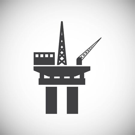 Oil rig related icon on background for graphic and web design. Simple illustration. Internet concept symbol for website button or mobile appのイラスト素材