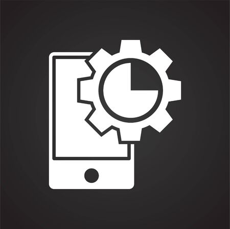 Service related icon on background for graphic and web design. Simple illustration. Internet concept symbol for website button or mobile appのイラスト素材