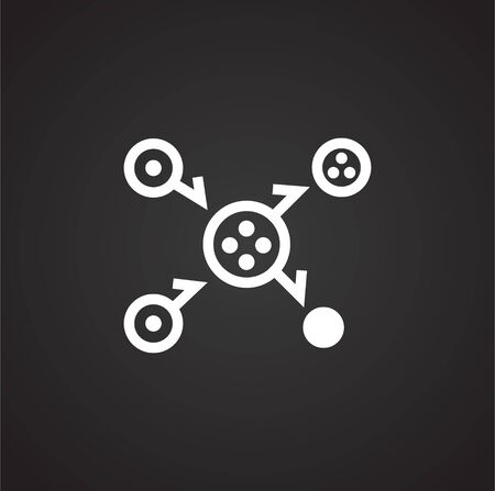 Radiation related icon on background for graphic and web design. Simple illustration. Internet concept symbol for website button or mobile appのイラスト素材