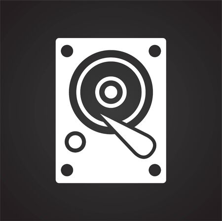 Computer hardware icon on background for graphic and web design. Simple illustration. Internet concept symbol for website button or mobile appのイラスト素材
