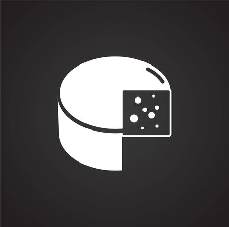 Cheese related icon on background for graphic and web design. Simple illustration. Internet concept symbol for website button or mobile appのイラスト素材