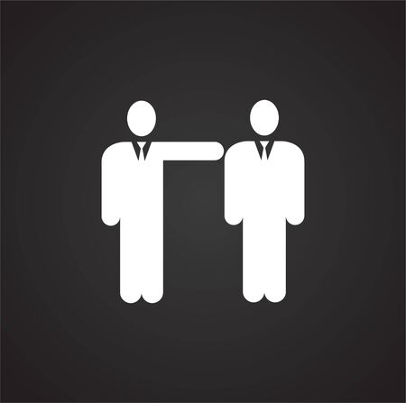 Business people related icon on background for graphic and web design. Simple illustration. Internet concept symbol for website button or mobile appのイラスト素材