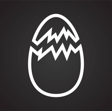 Egg related icon on background for graphic and web design. Simple illustration. Internet concept symbol for website button or mobile appのイラスト素材