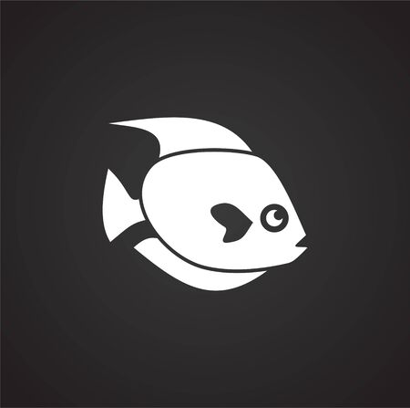 Fish related icon on background for graphic and web design. Simple illustration. Internet concept symbol for website button or mobile appのイラスト素材