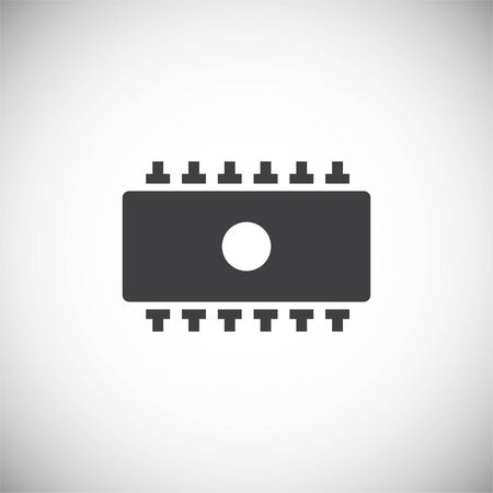 Computer chip related icon on background for graphic and web design. Simple illustration. Internet concept symbol for website button or mobile appのイラスト素材