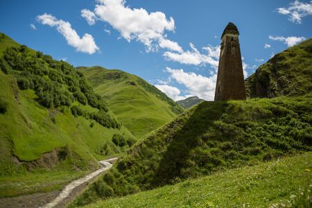 Lebaiskari tower on the way to Tusheti. Georgia.の写真素材