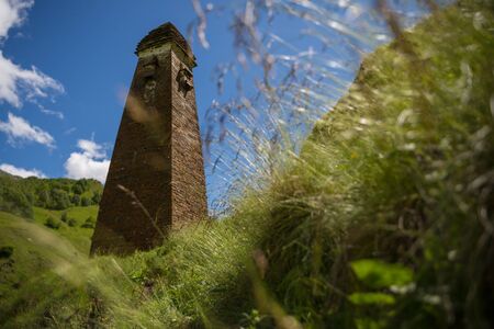 Lebaiskari tower on the way to Tusheti. Georgia.の写真素材