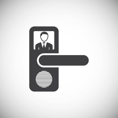 Smart lock icon on background for graphic and web design. Simple illustration. Internet concept symbol for website button or mobile appのイラスト素材