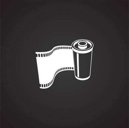 Film strip related icon on background for graphic and web design. Simple illustration. Internet concept symbol for website button or mobile appのイラスト素材