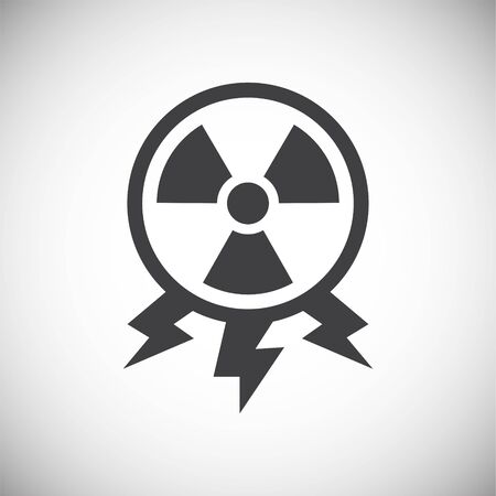 Radiation related icon on background for graphic and web design. Simple illustration. Internet concept symbol for website button or mobile appのイラスト素材