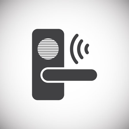 Smart lock icon on background for graphic and web design. Simple illustration. Internet concept symbol for website button or mobile appのイラスト素材