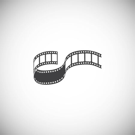Film strip related icon on background for graphic and web design. Simple illustration. Internet concept symbol for website button or mobile appのイラスト素材