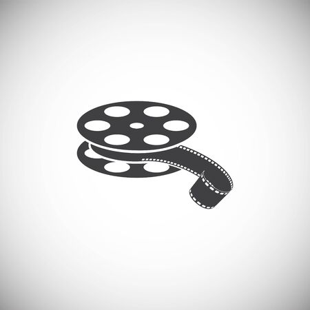 Film strip related icon on background for graphic and web design. Simple illustration. Internet concept symbol for website button or mobile appのイラスト素材