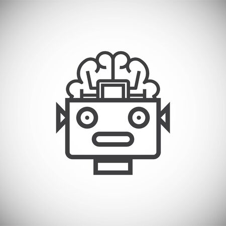 AI icon on background for graphic and web design. Simple illustration. Internet concept symbol for website button or mobile appのイラスト素材