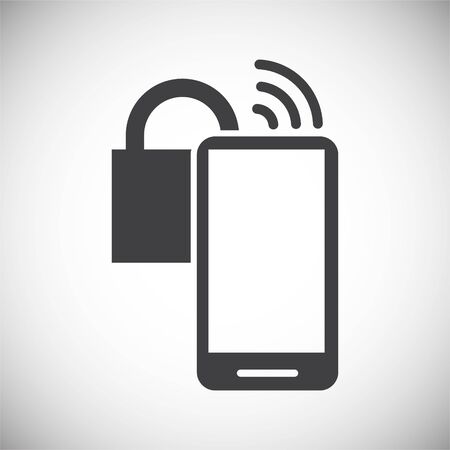Smart lock icon on background for graphic and web design. Simple illustration. Internet concept symbol for website button or mobile appのイラスト素材