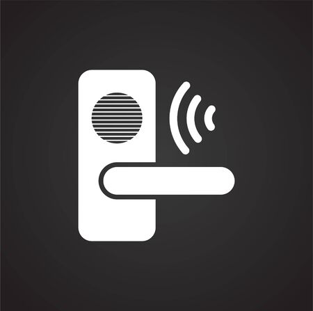 Smart lock icon on background for graphic and web design. Simple illustration. Internet concept symbol for website button or mobile appのイラスト素材