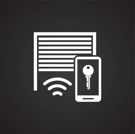 Smart lock icon on background for graphic and web design. Simple illustration. Internet concept symbol for website button or mobile appのイラスト素材