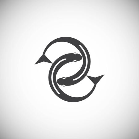 Seafood related icon on background for graphic and web design. Simple illustration. Internet concept symbol for website button or mobile appのイラスト素材