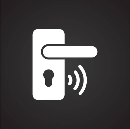 Smart lock icon on background for graphic and web design. Simple illustration. Internet concept symbol for website button or mobile appのイラスト素材