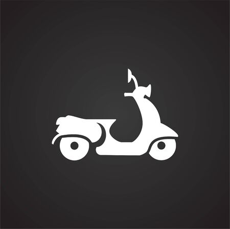 Moto related icon on background for graphic and web design. Simple illustration. Internet concept symbol for website button or mobile appのイラスト素材