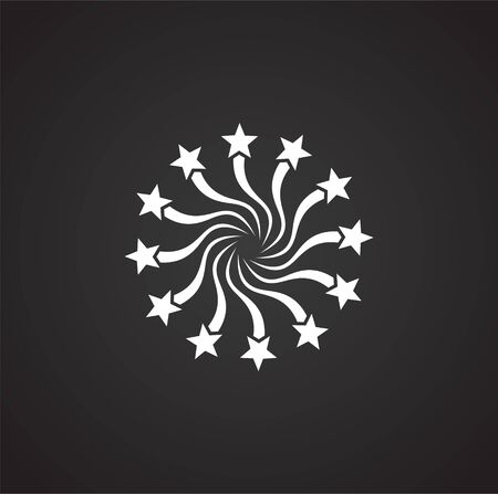Firework related icon on background for graphic and web design. Simple illustration. Internet concept symbol for website button or mobile appのイラスト素材