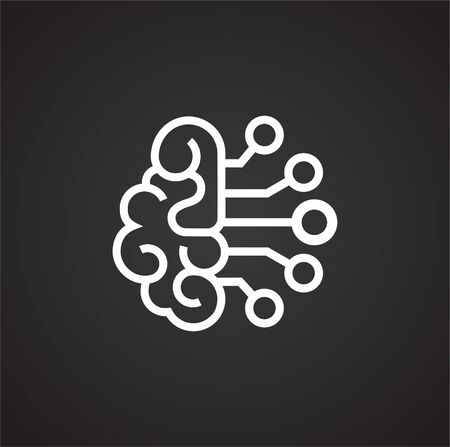 AI icon on background for graphic and web design. Simple illustration. Internet concept symbol for website button or mobile appのイラスト素材