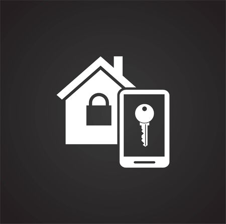 Smart lock icon on background for graphic and web design. Simple illustration. Internet concept symbol for website button or mobile appのイラスト素材